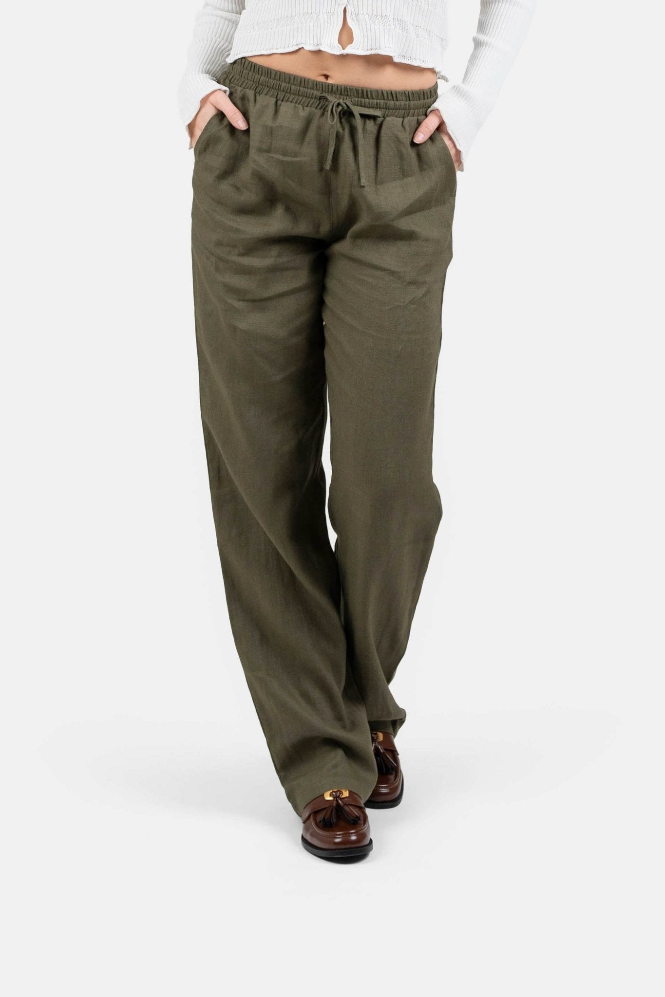 Hørbukser Højtaljede Army | Skagen-clothing.dk